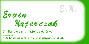 ervin majercsak business card